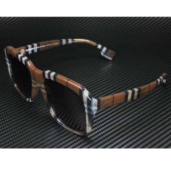 Burberry Dark Check Men's 55mm Sunglasses - Picture 1 of 5